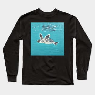 swim baby turtle Long Sleeve T-Shirt